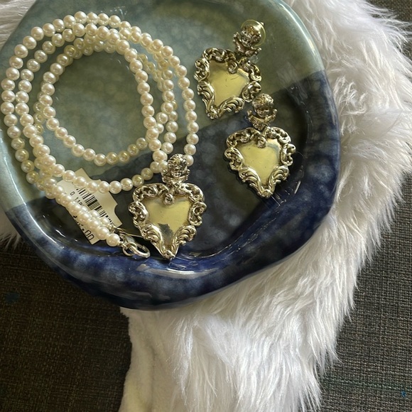 1928 | Jewelry | Vintage 928 Angel Dangle Silver And Pearl Set | Poshmark